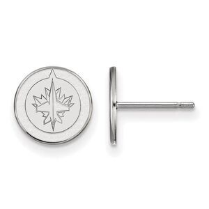 10k White Gold NHL Winnipeg Jets XS Post Earrings